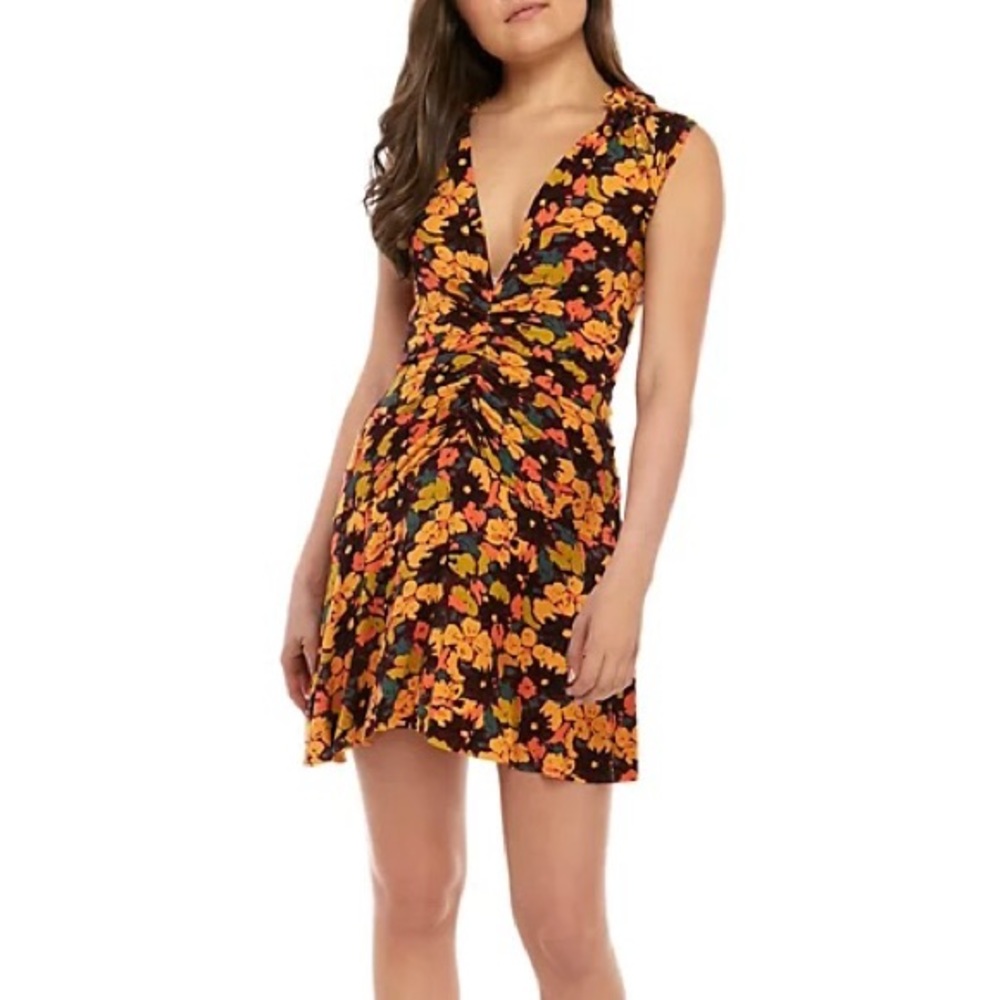 ⭐️ Free People Key To Your Heart Mini Dress Pomegranate Combo XS - Picture 2 of 9
